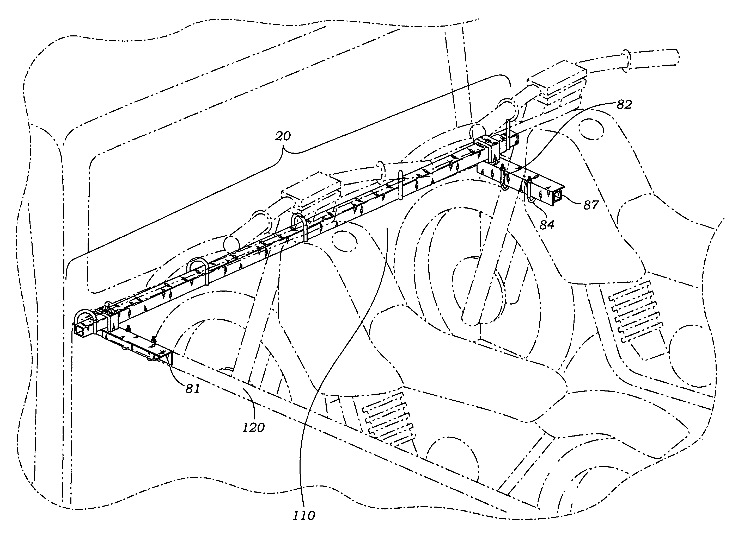 Bike tie down bar