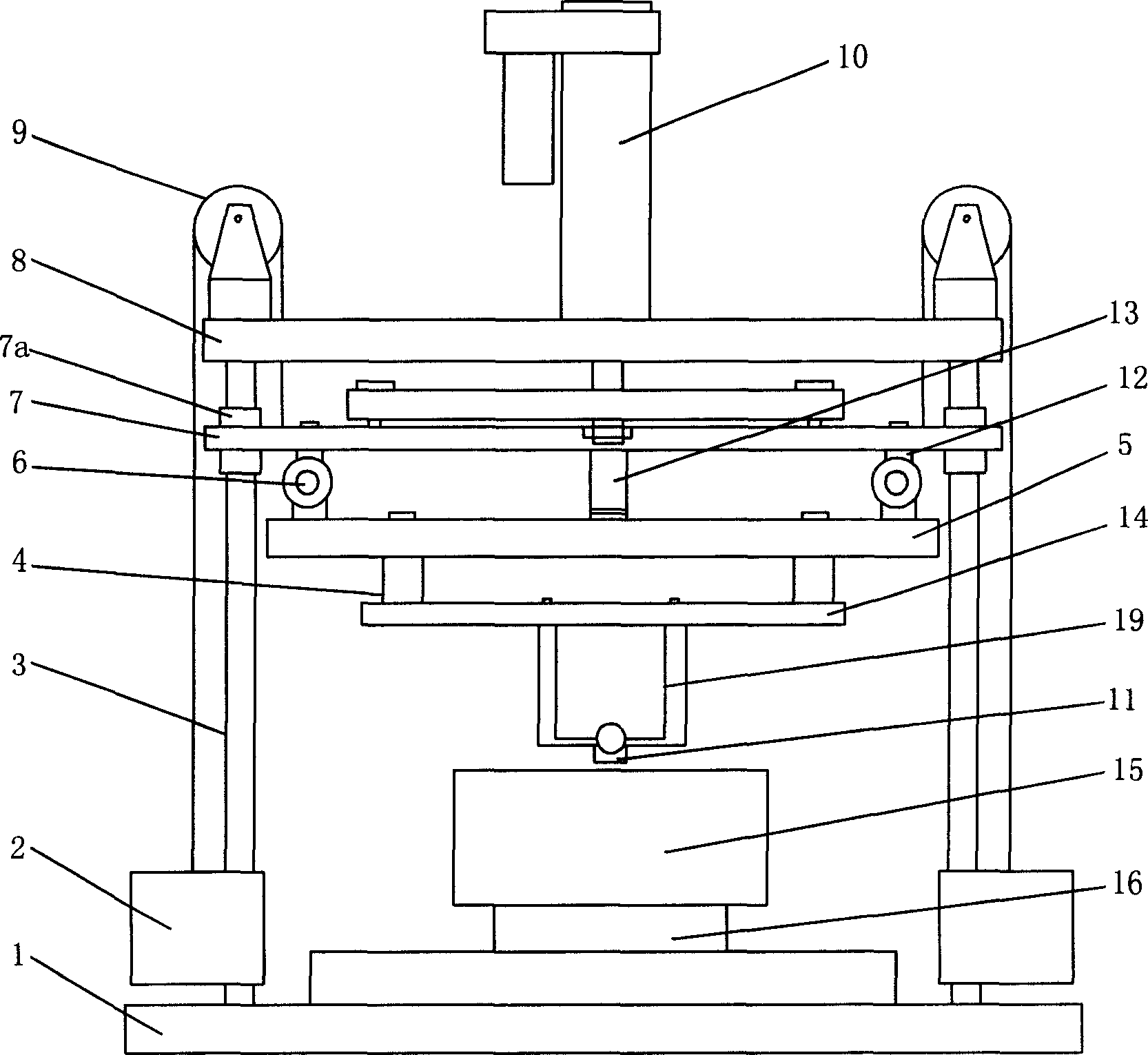 Testing device of magnetic suspension of high-temperature superconductor, and testing method for using the device