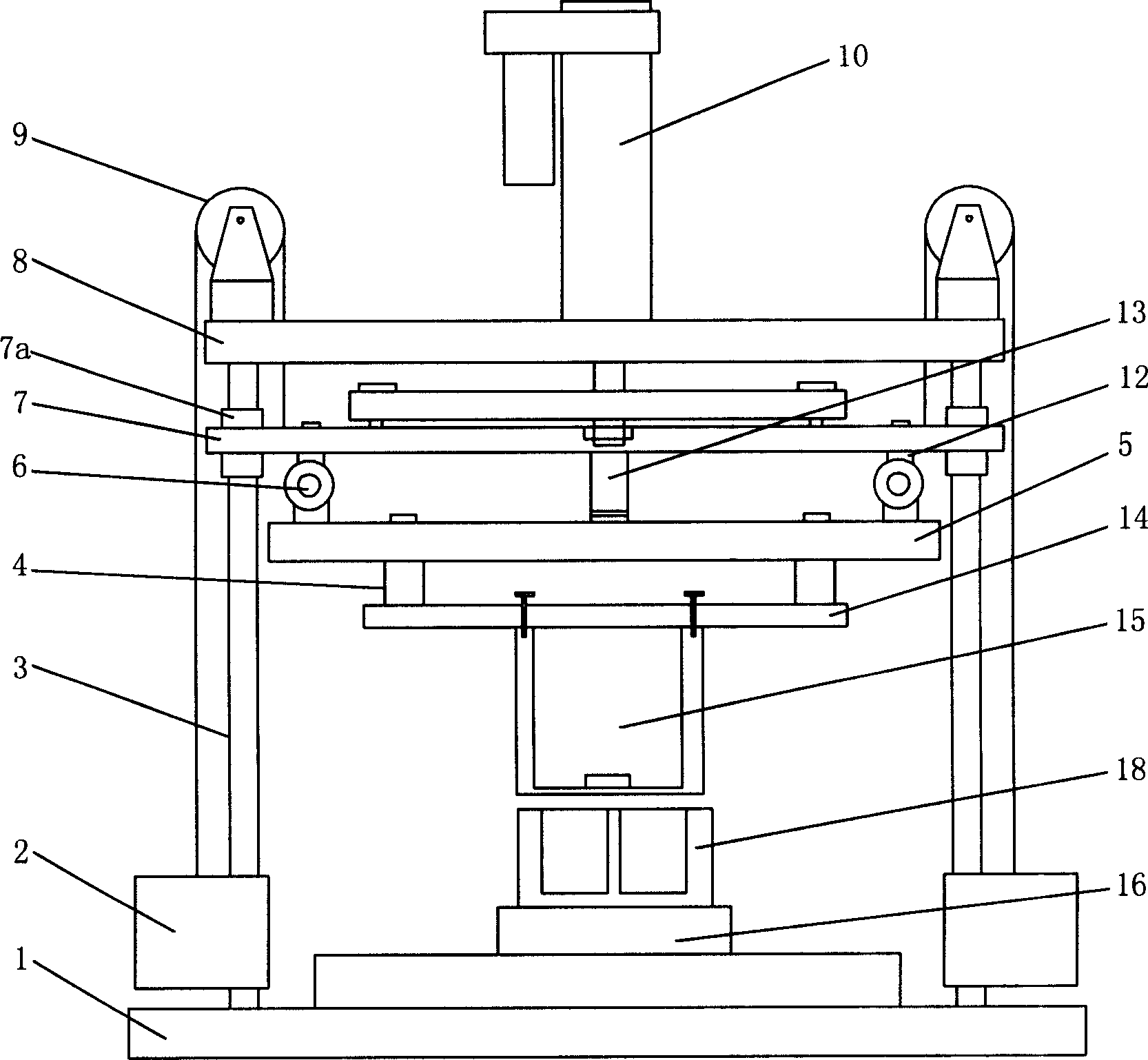 Testing device of magnetic suspension of high-temperature superconductor, and testing method for using the device