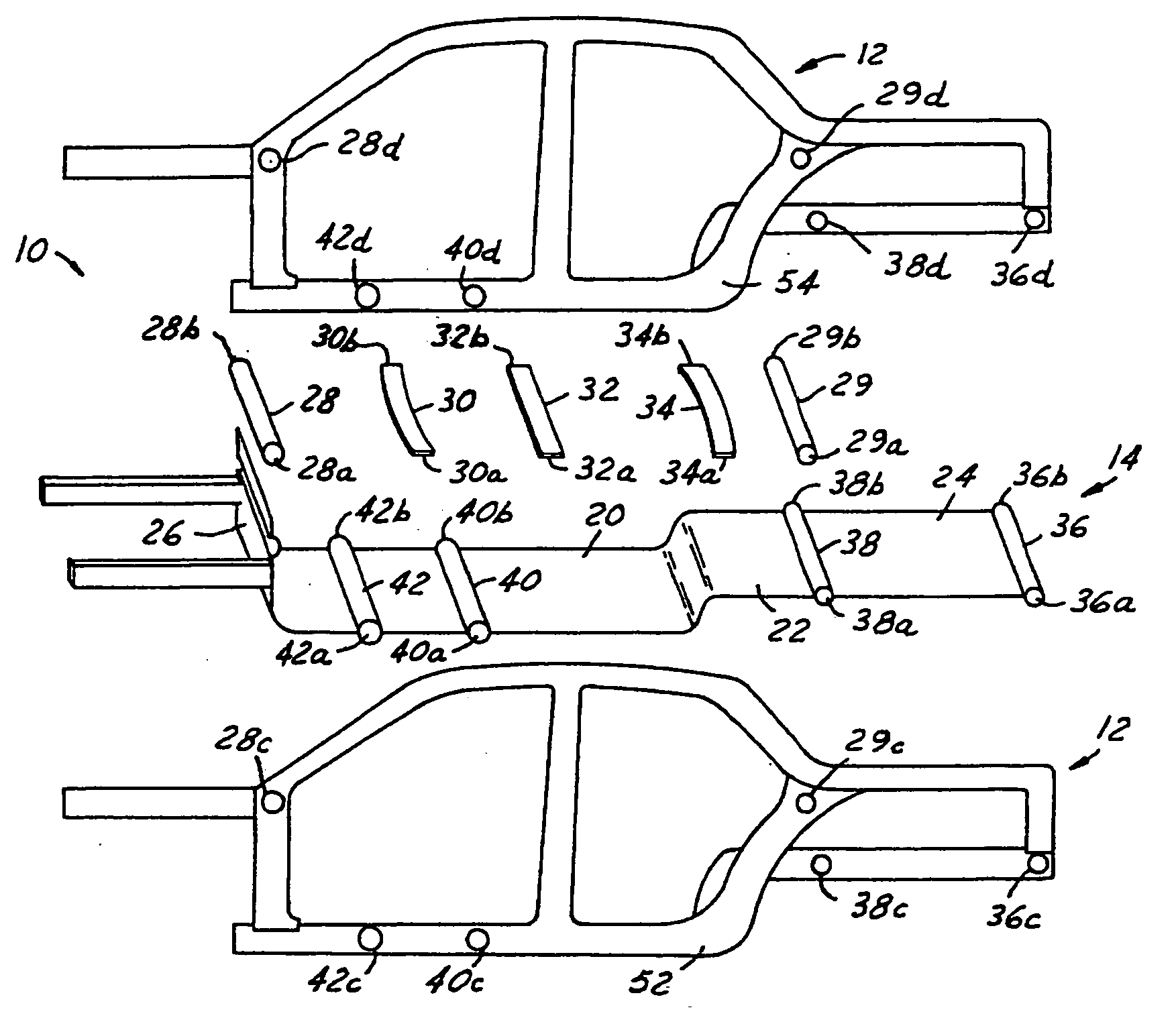 Magnetically pulse welded underbody