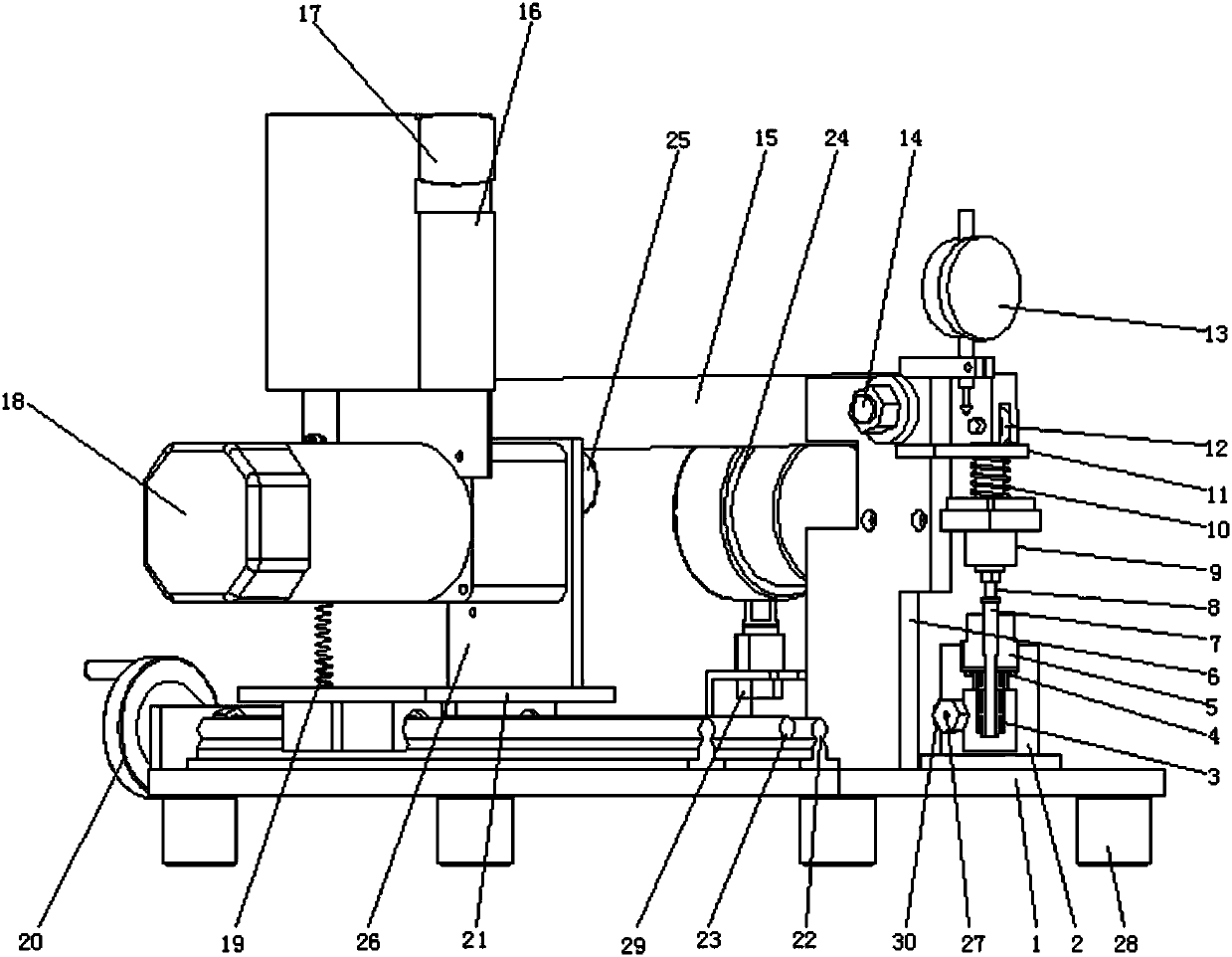 High-pressure-adjustable corrugated pipe life testing device