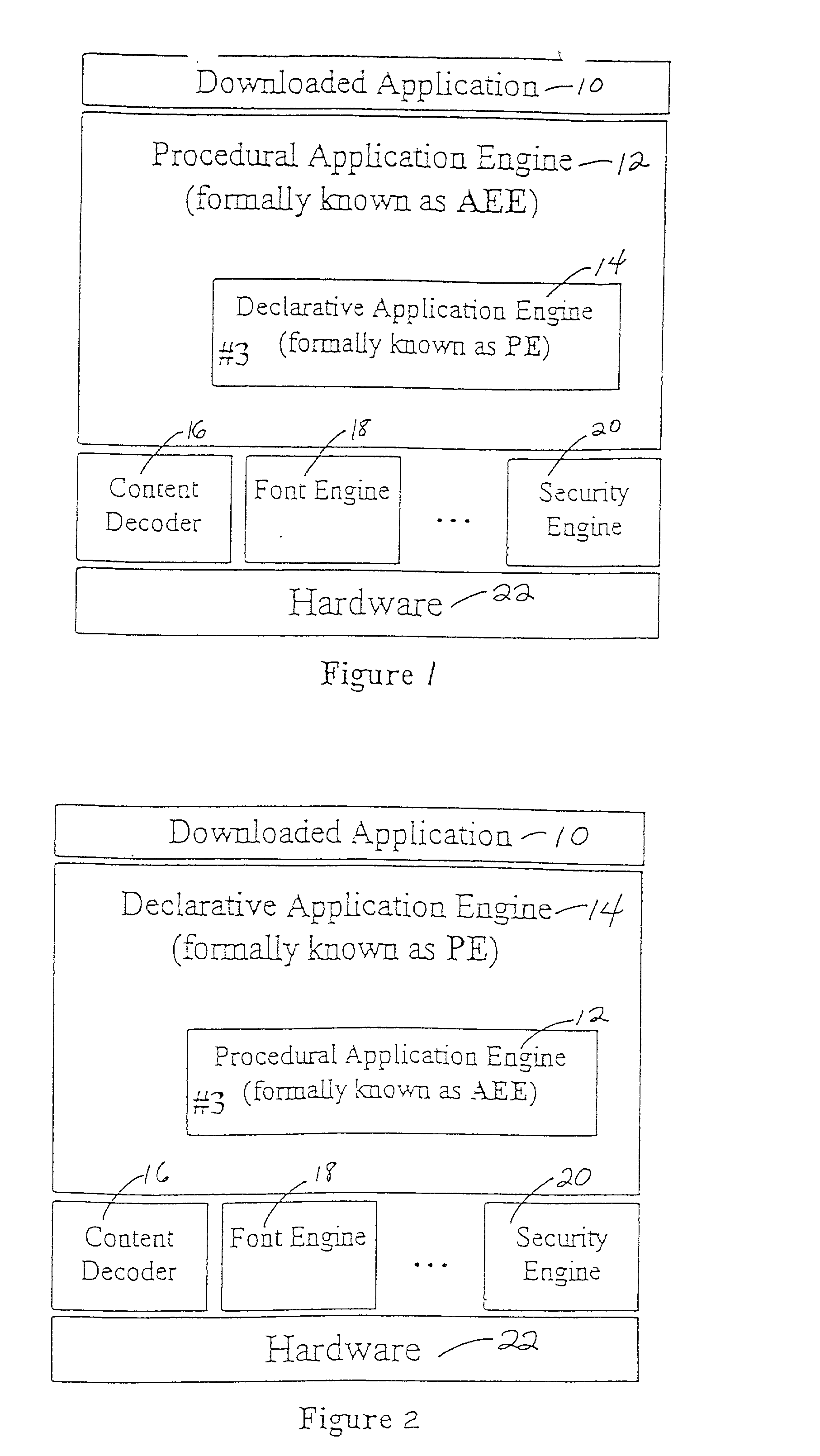 Software bus and interface for digital television application software environments