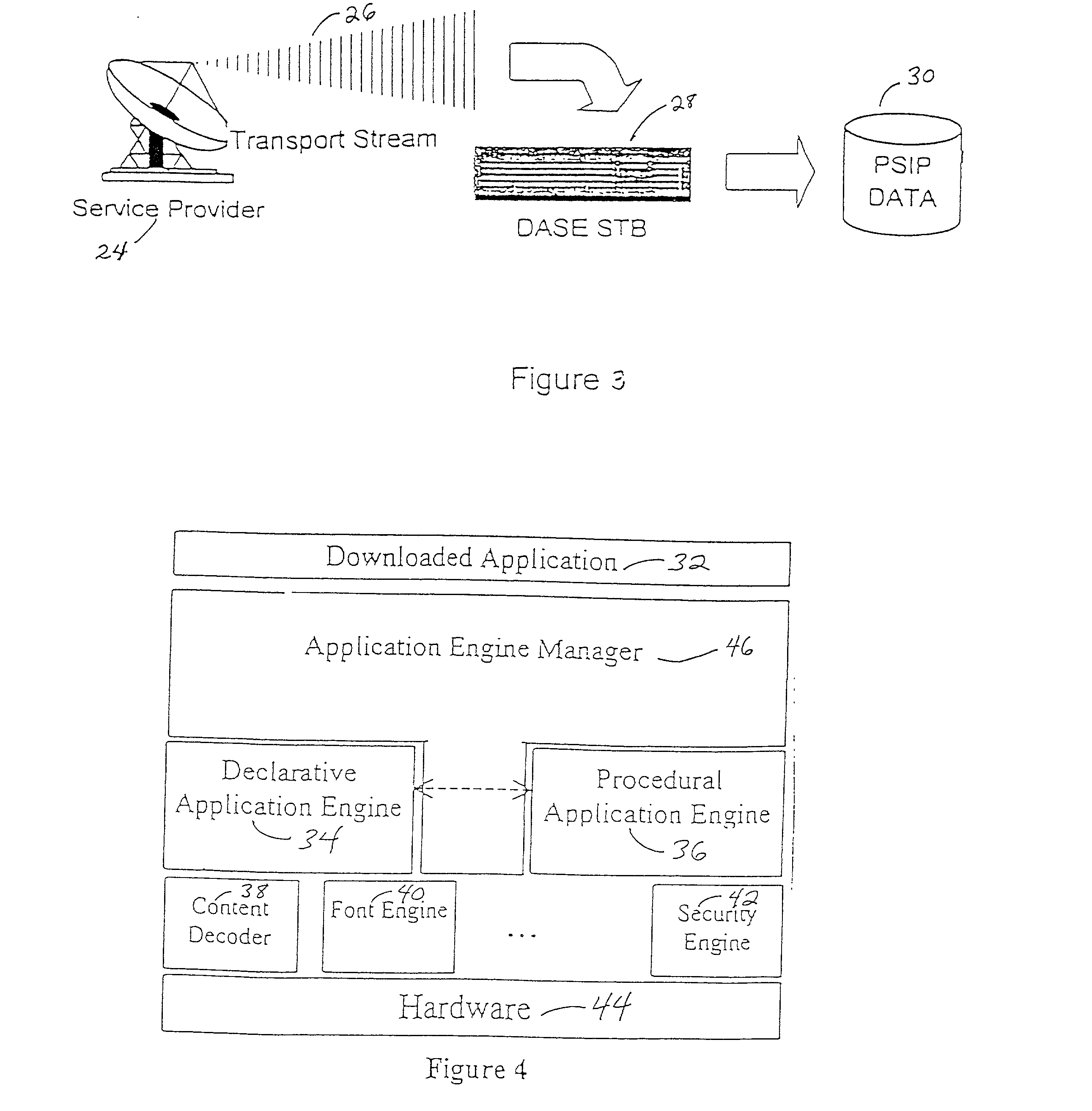 Software bus and interface for digital television application software environments