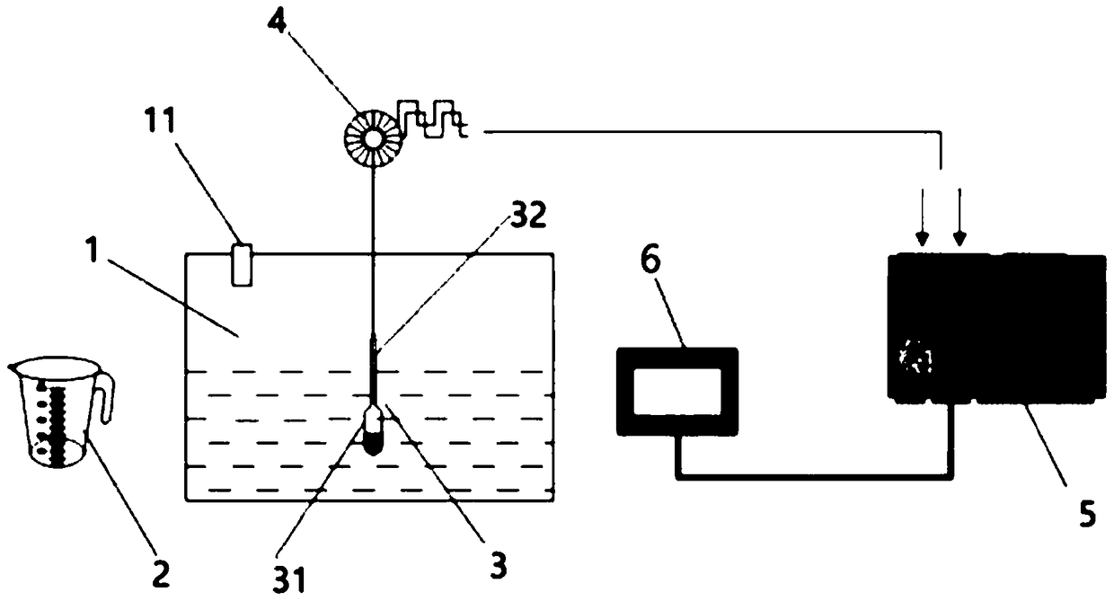 Measuring device for liquid production capacity of oil well and measuring method thereof