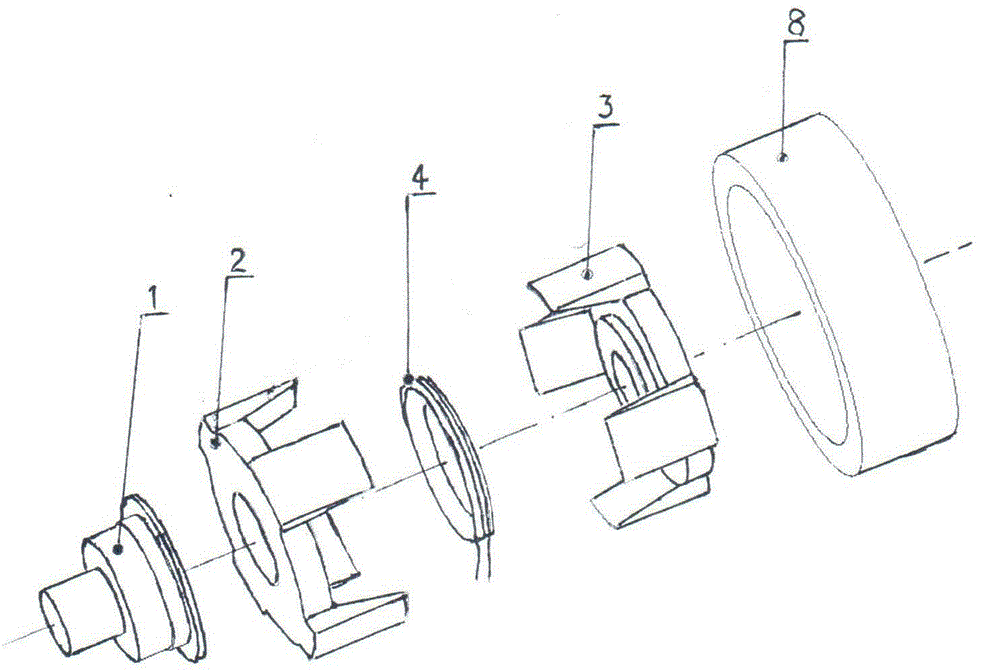 A superconducting claw pole motor