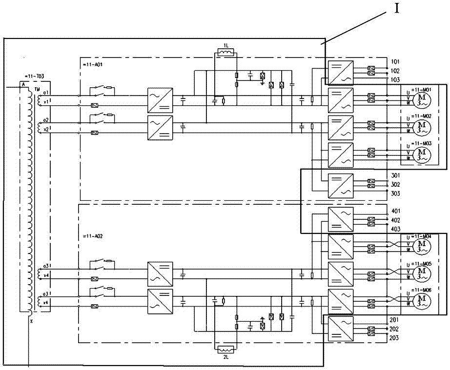 Electric locomotive train power supply device