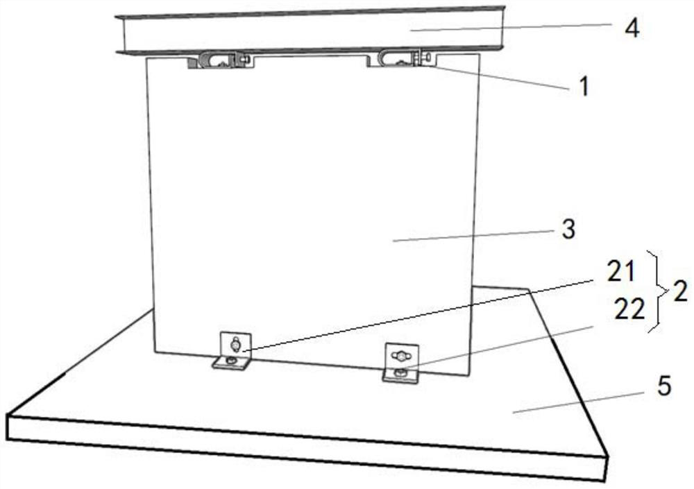 A unilateral U-shaped energy-dissipating connection component and a prefabricated interior wall