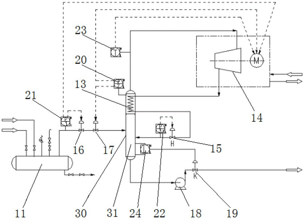 Methane gas recycling system and control method