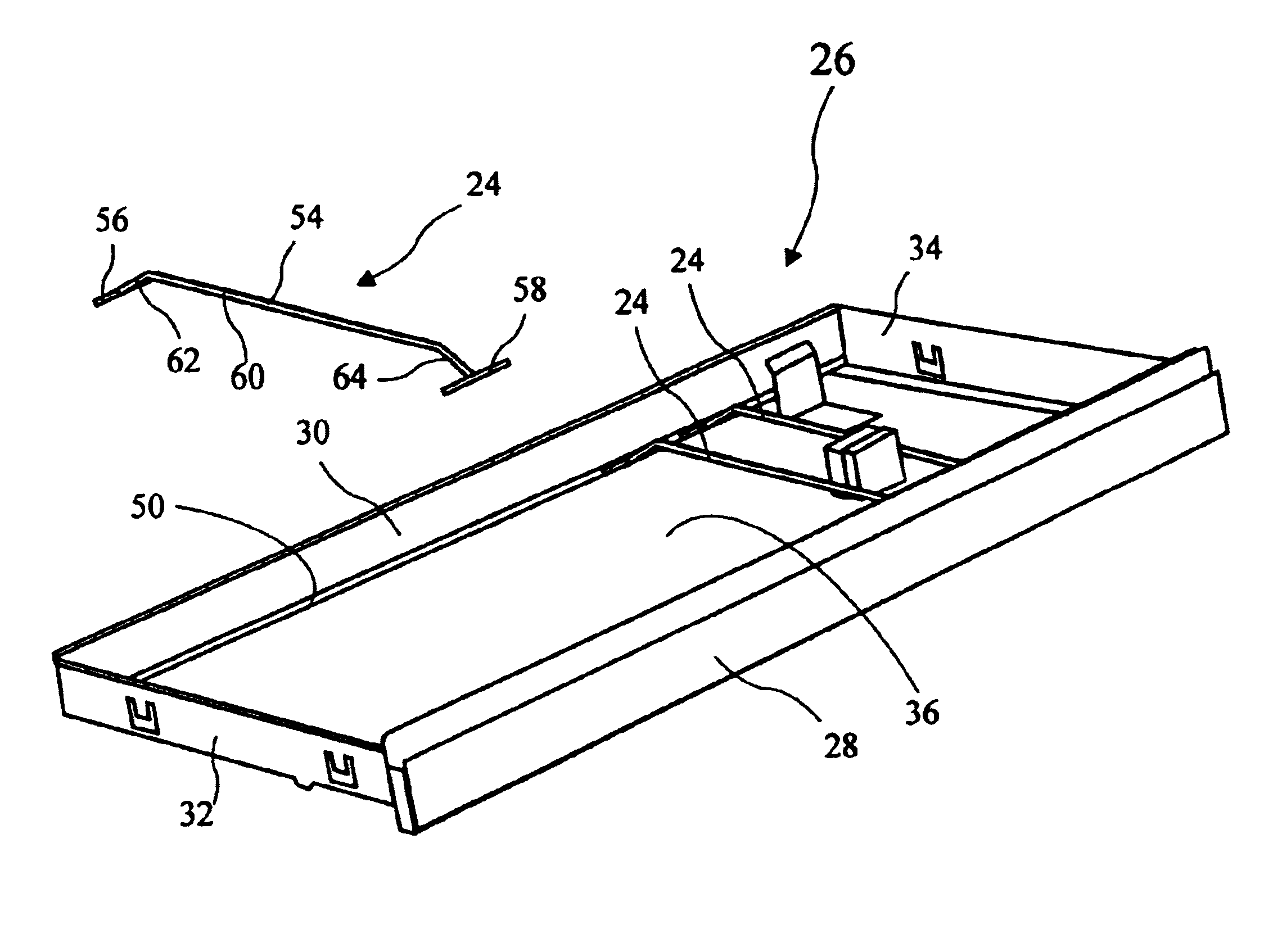 Infinitely adjustable module row divider for a cabinet drawer