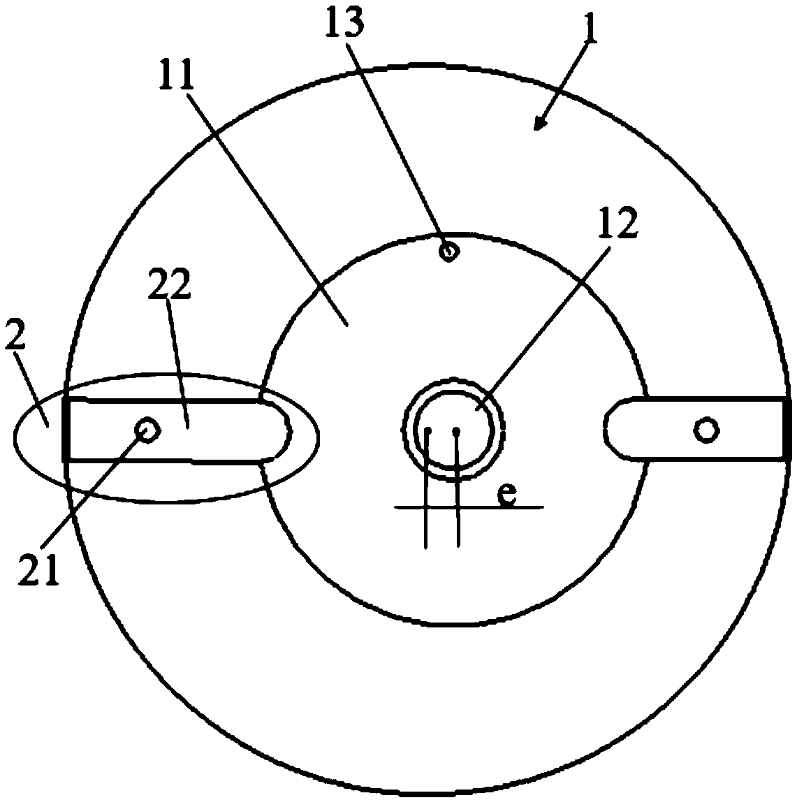 Positioning tool for machining eccentric flange covers and application method thereof