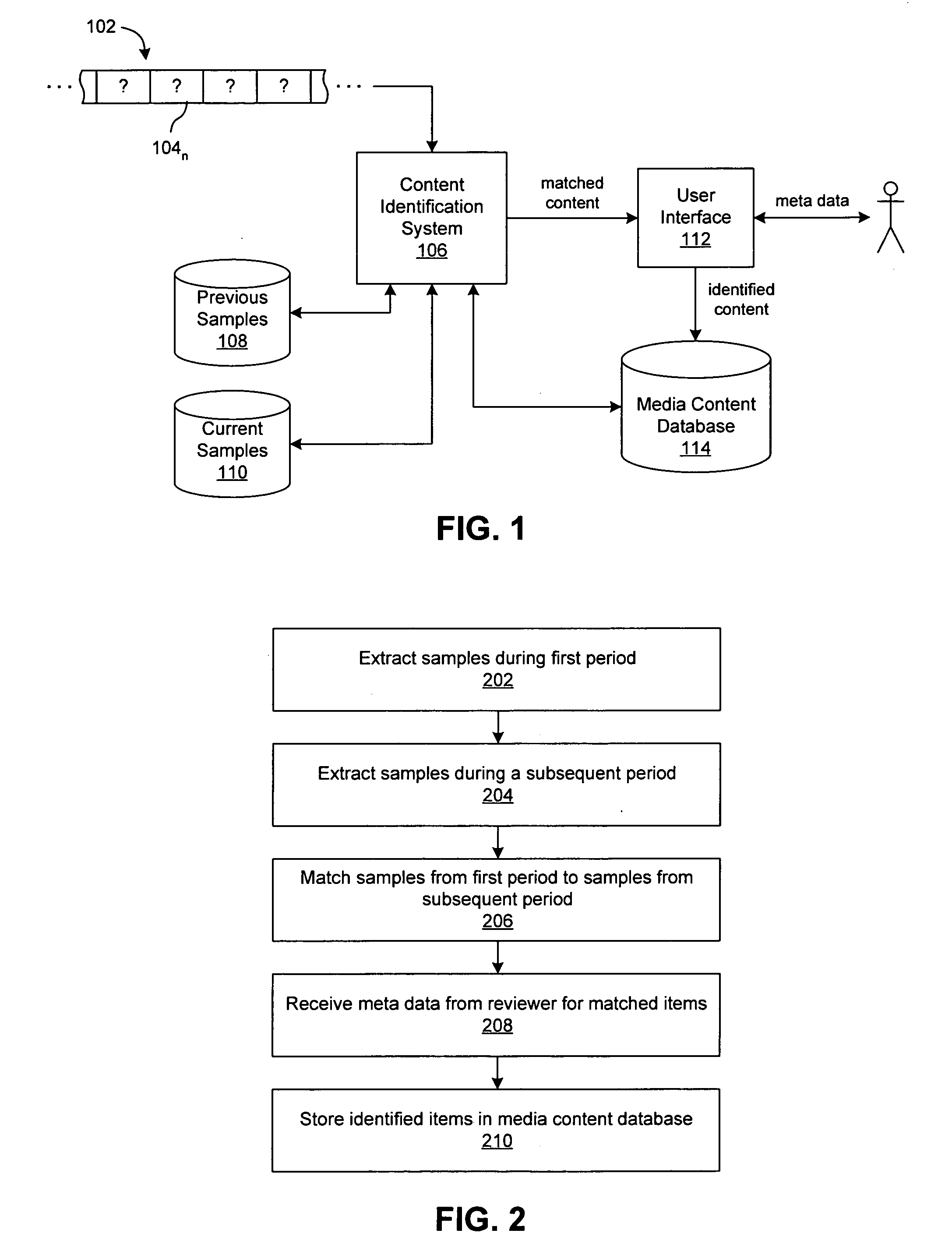 Generation of a media content database by correlating repeating media content in media streams