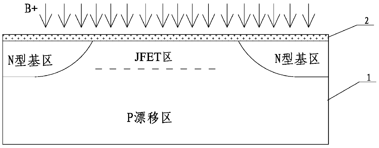 A kind of production method of p-channel vdmos device