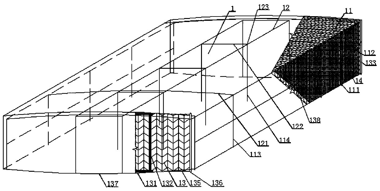 Concrete disintegration resisting steel mesh hollow chamber floor system