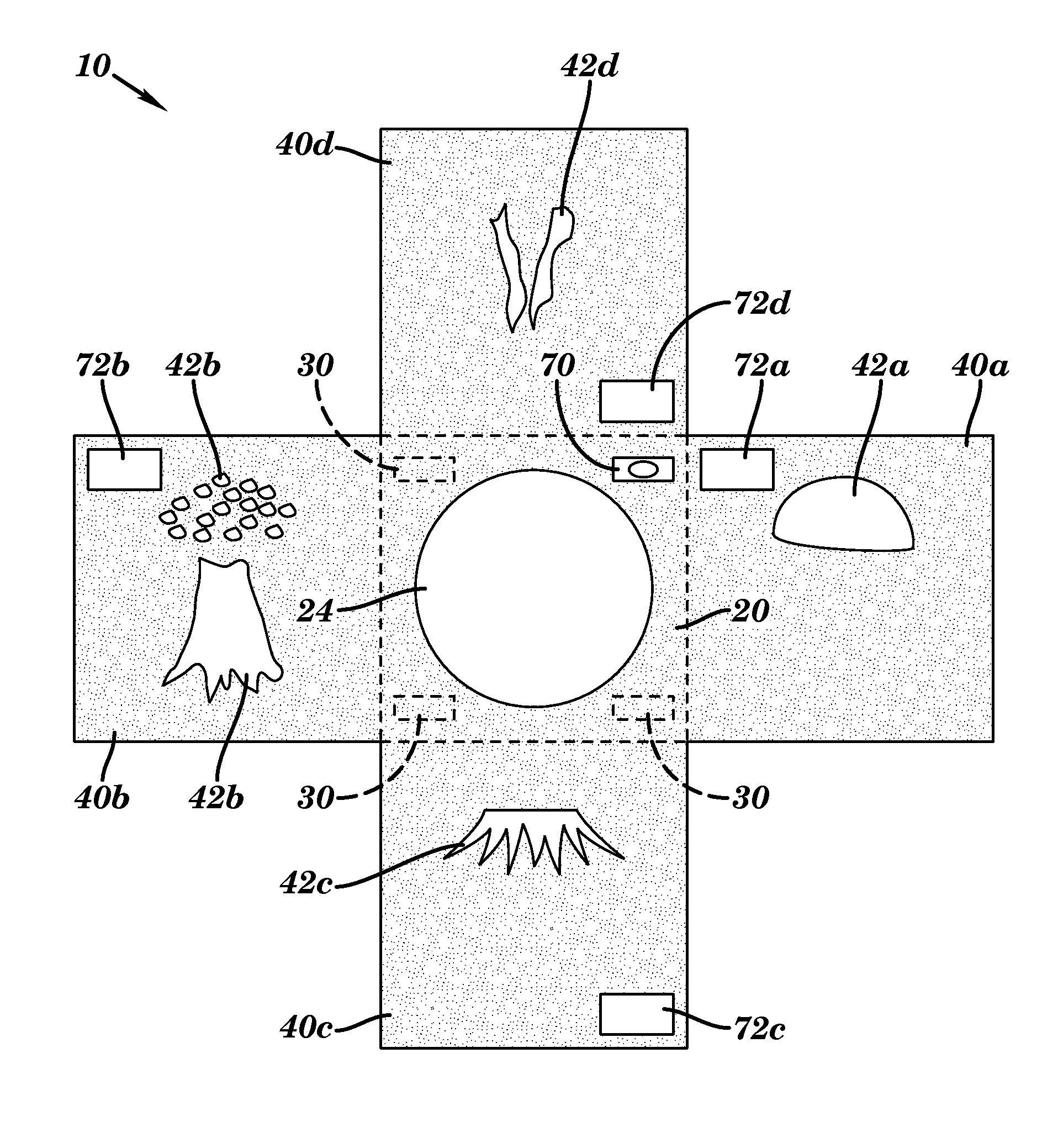 Self-aligning stencil device and method of producing a multi-color composite image