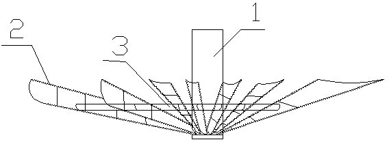 Inverted umbrella shaped aerator