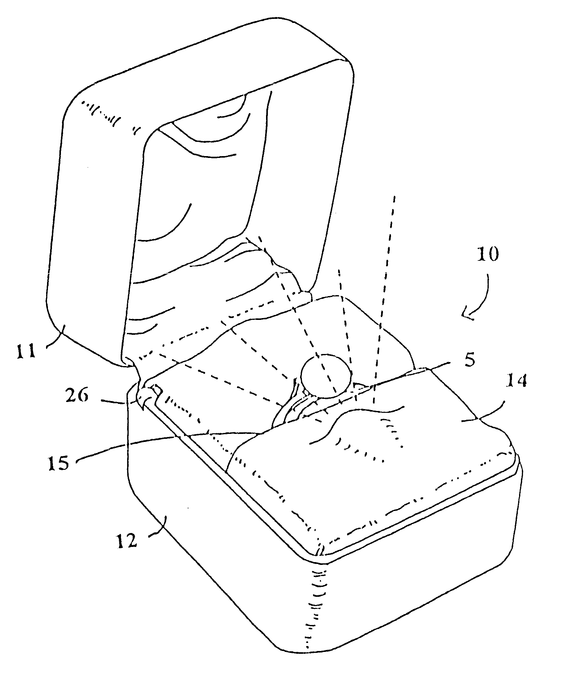 Jewelry enhancing lighting device and process