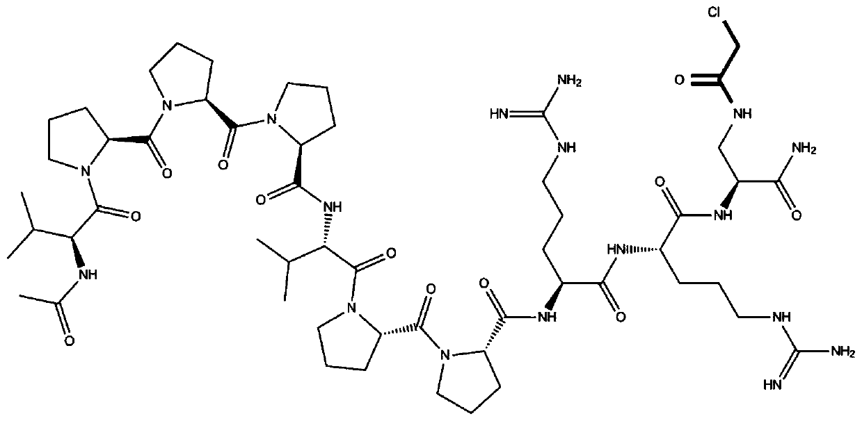 Anti-tumor covalent polypeptide inhibitor targeting grb2 protein and its preparation method and application