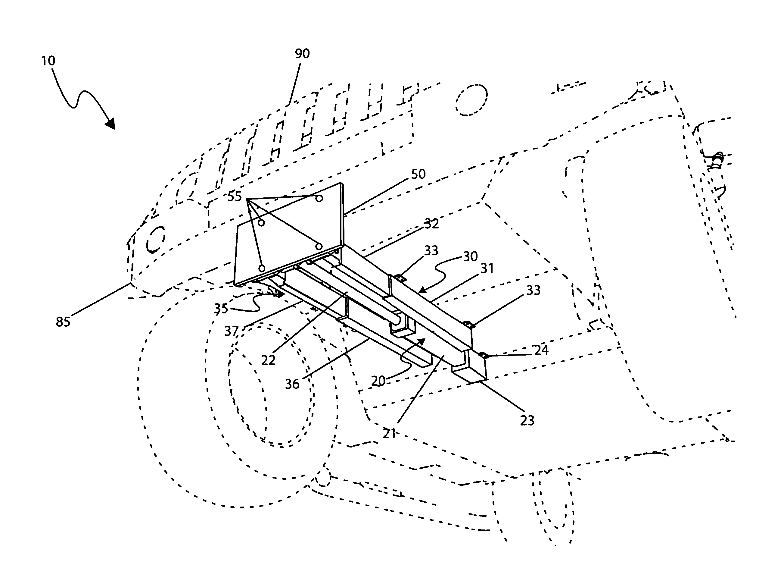 Tag plate positioning bracket