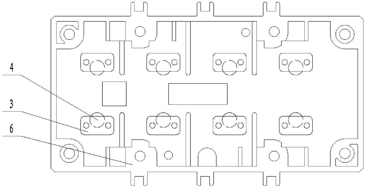 A DC PC-level double-power switch arc extinguishing structure