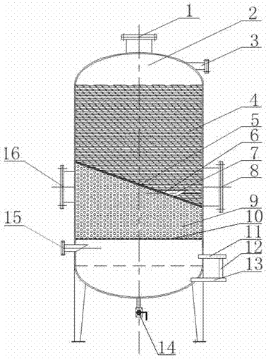 Desulfuration water filtering tower