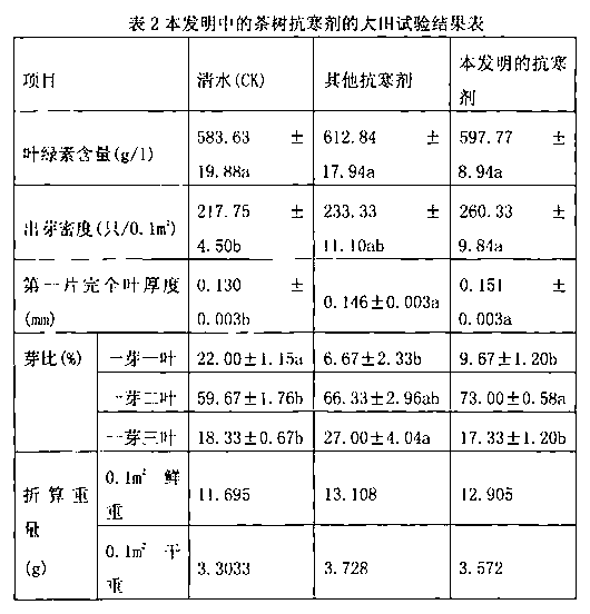 Natural tea tree cold-resistant agent and preparation method thereof