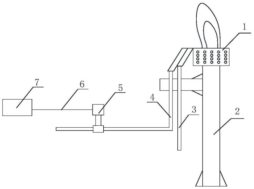 Flame monitoring device for torch lamp