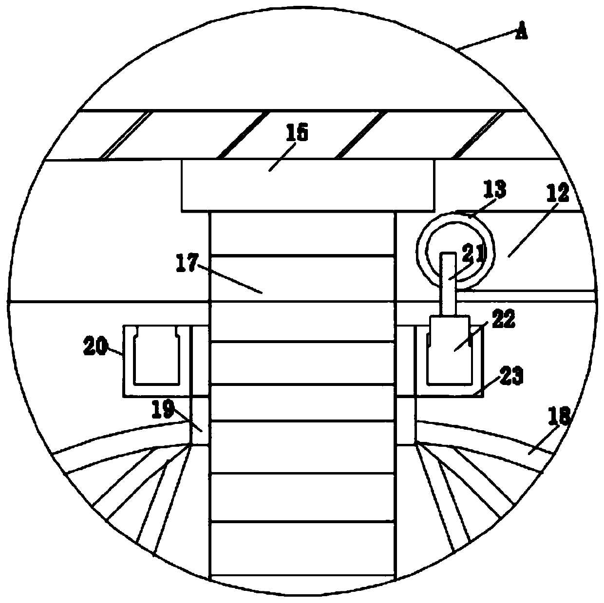 Asphalt paving device with stirring function for highway construction