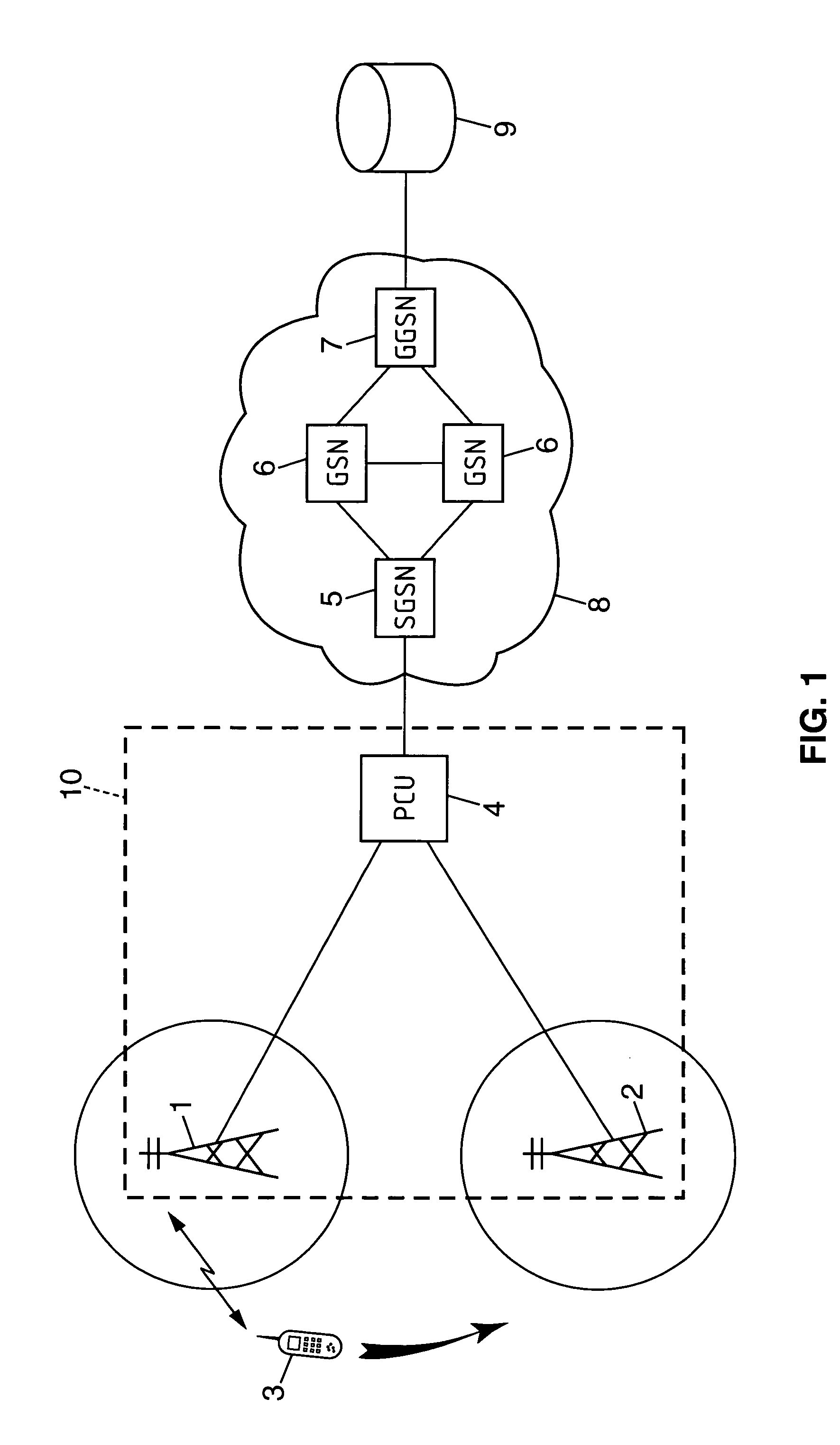 Method of controlling transmission of data and a control unit for implementing the method