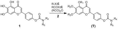 Scutellarin carbamate derivative, preparation method and use thereof