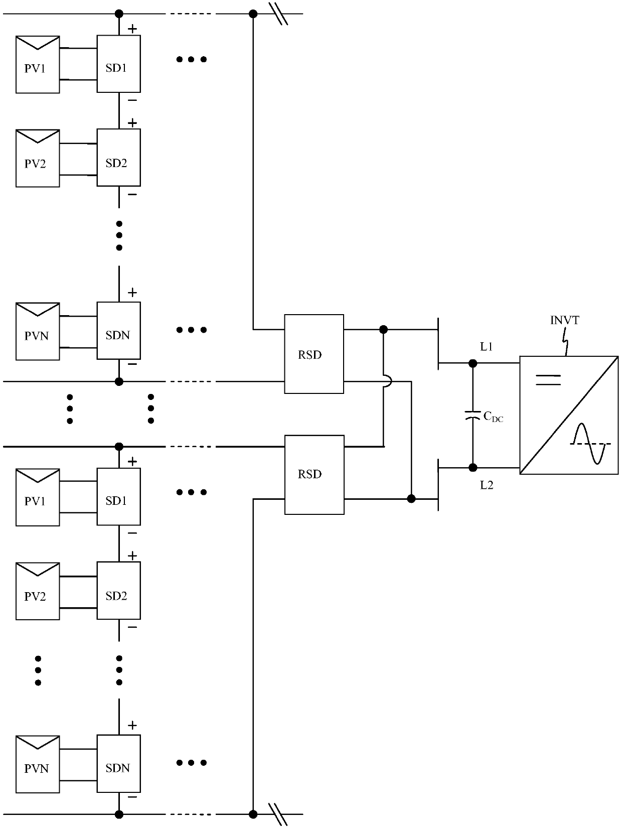 Rapid cutoff system of photovoltaic module and restarting method after cutoff