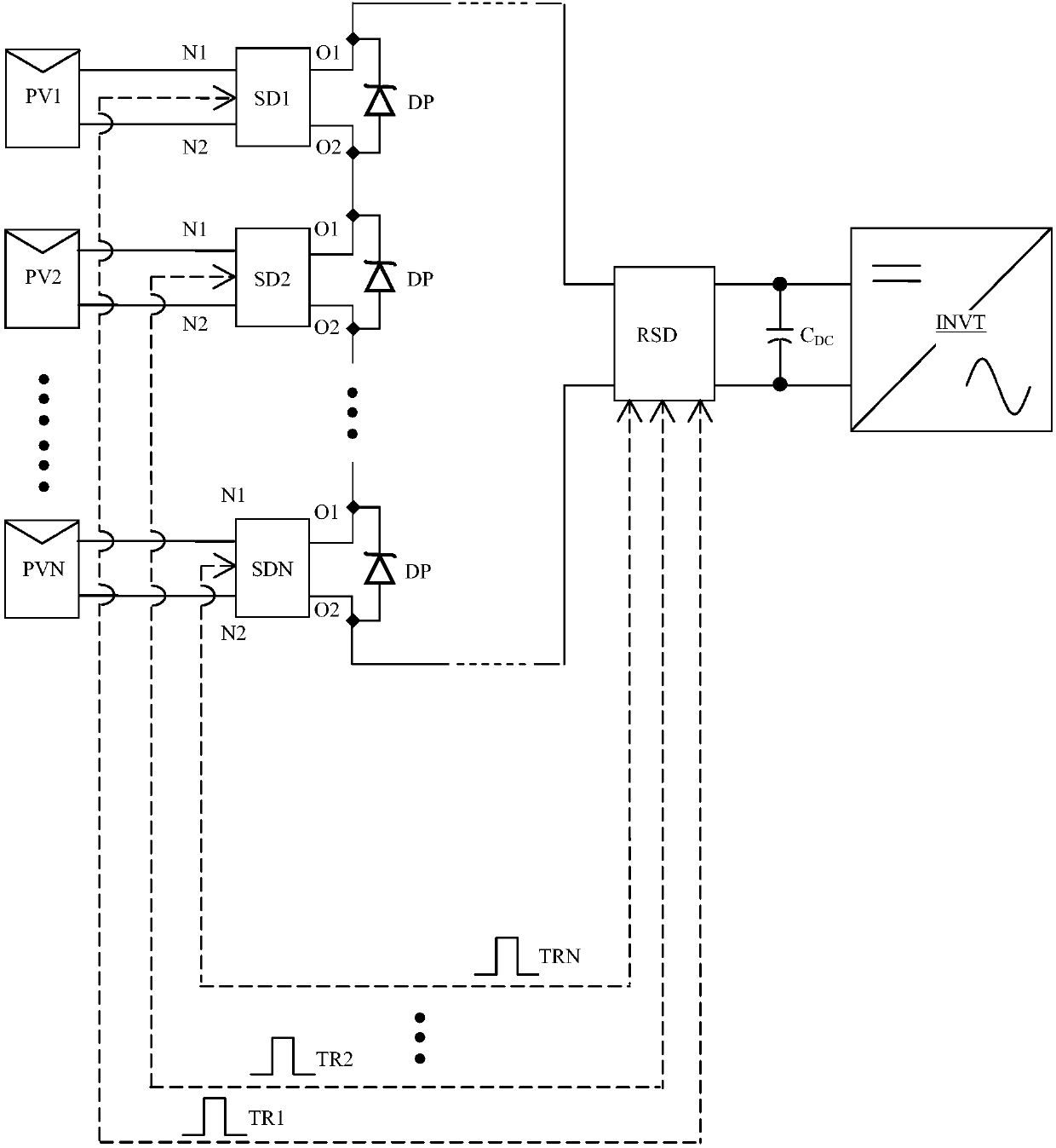 Rapid cutoff system of photovoltaic module and restarting method after cutoff