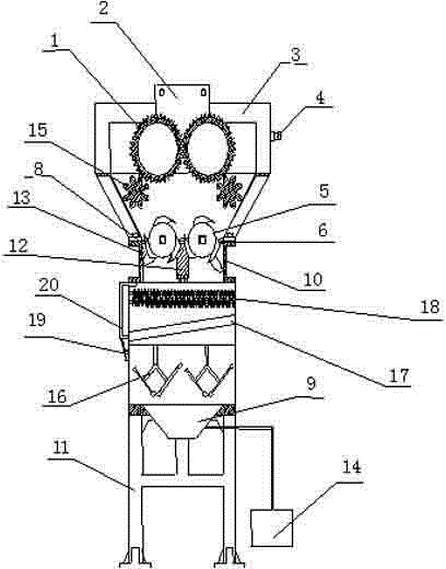 Dual-stirring rubber crusher