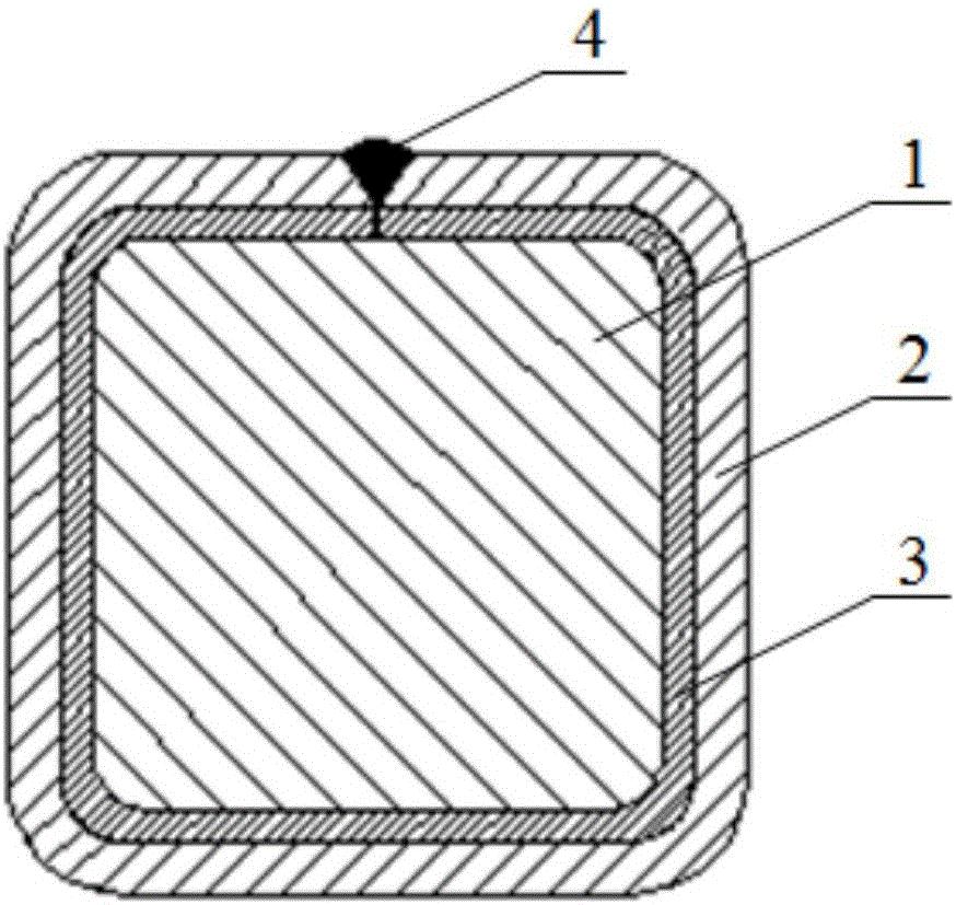 Method for wrapping and rolling composite preparation of stainless steel compound threaded rebar