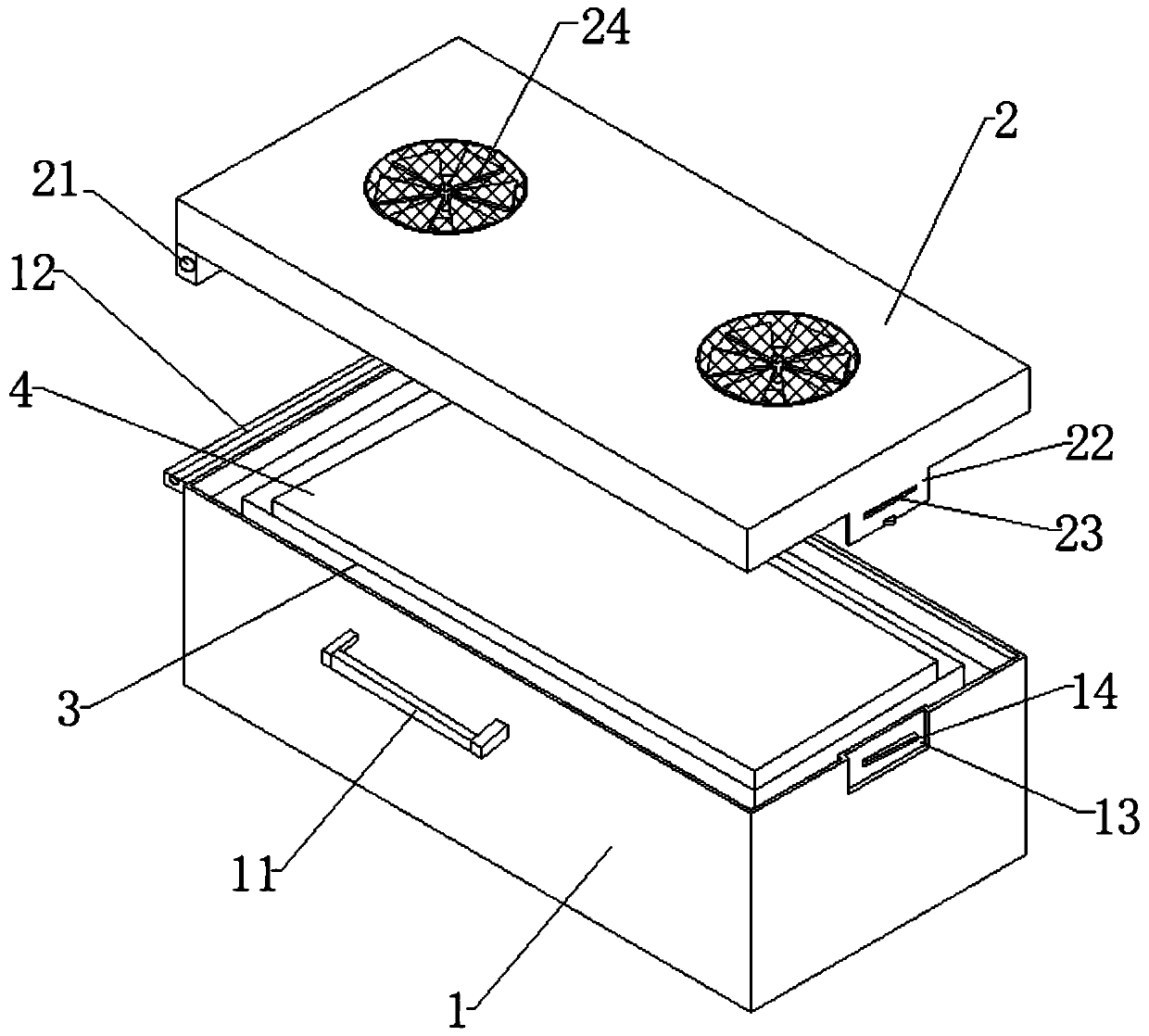 Electric automobile battery pack with good heat dissipation performance