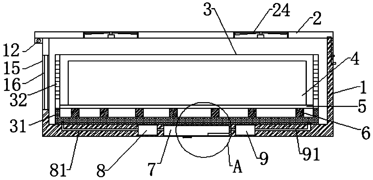 Electric automobile battery pack with good heat dissipation performance