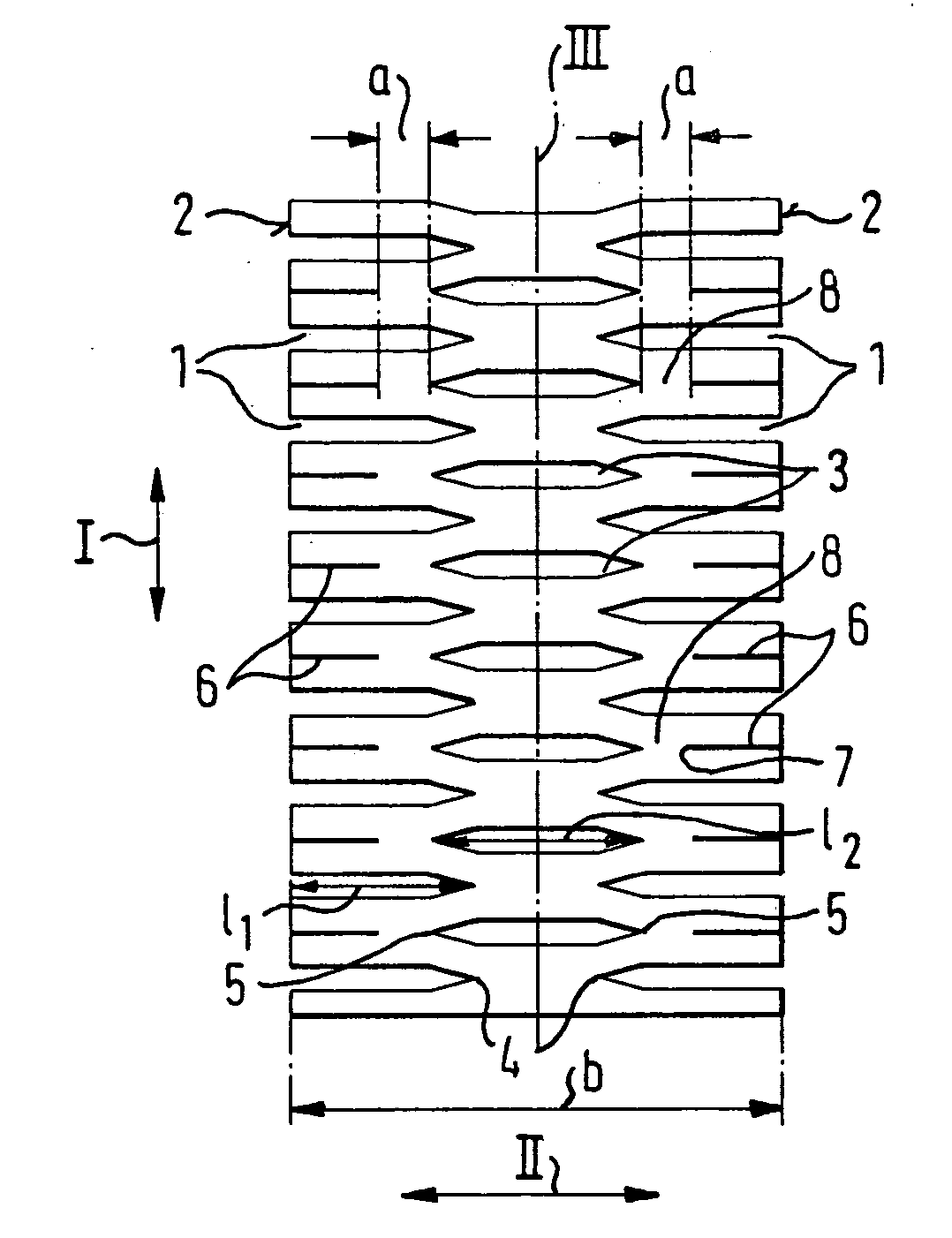 Metal band as inlay for trim strips or sealing strips