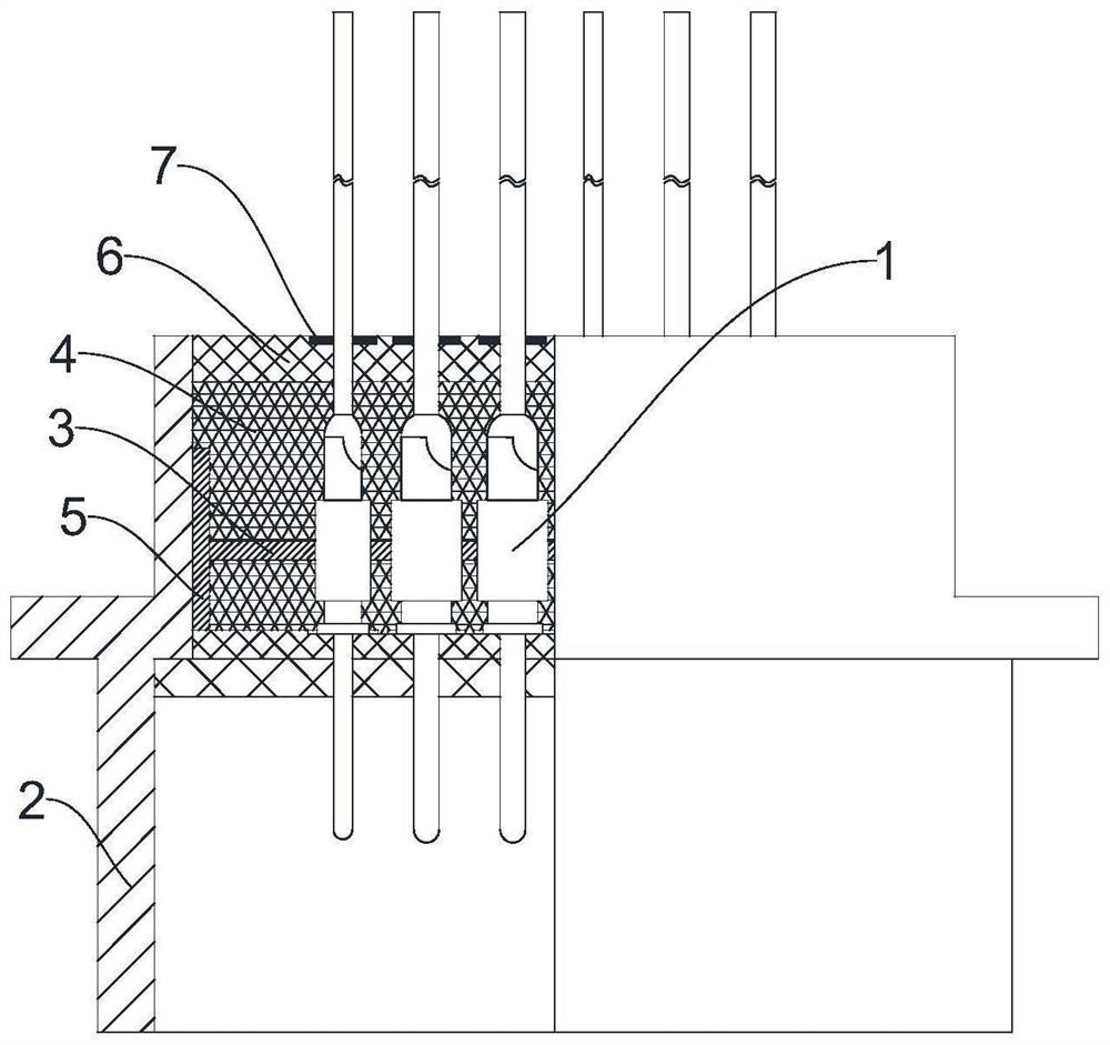 Preparation method of TCC group mode filtering electric connector and TCC group mode filtering electric connector