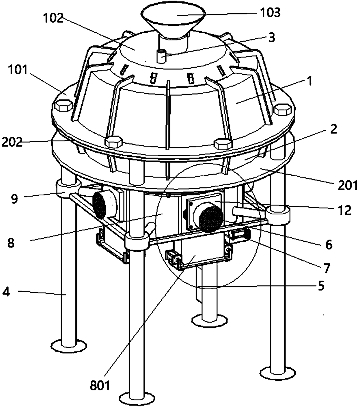 Rice grain collection device applied to agricultural field