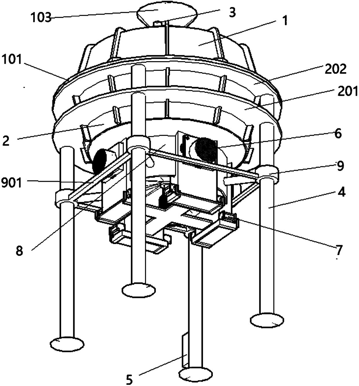 Rice grain collection device applied to agricultural field