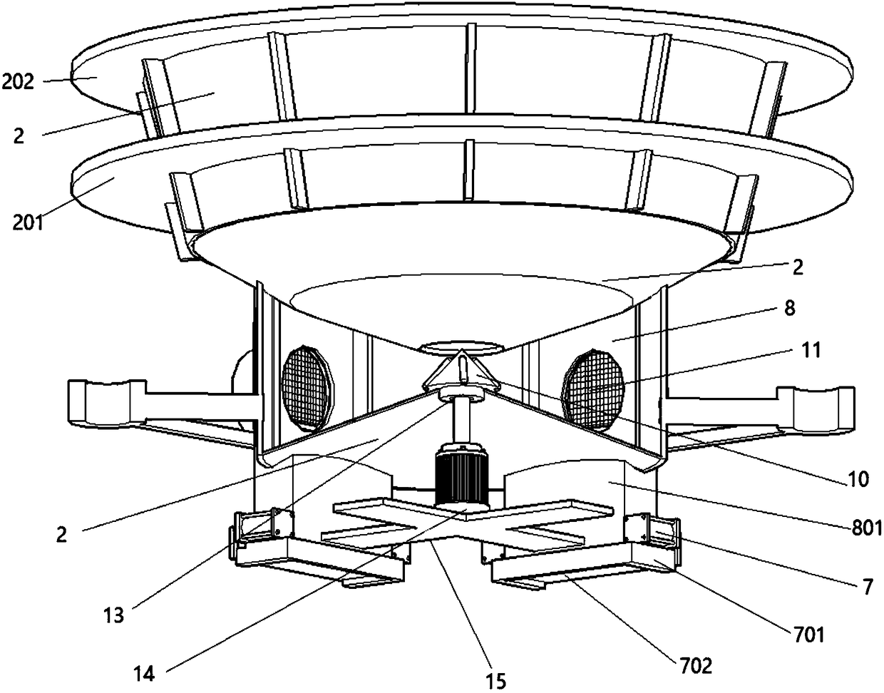 Rice grain collection device applied to agricultural field