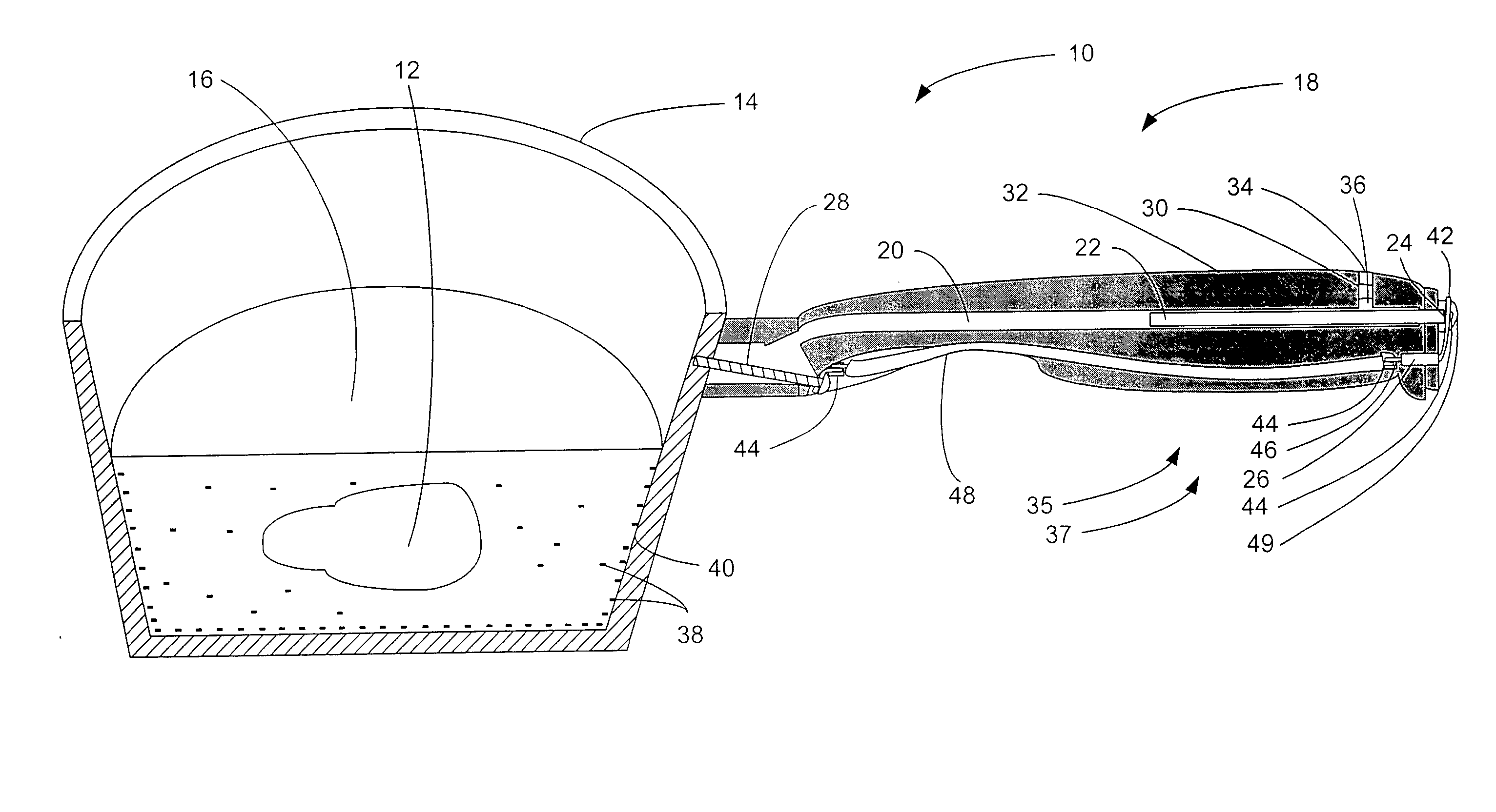 Electron source for food treating apparatus and method