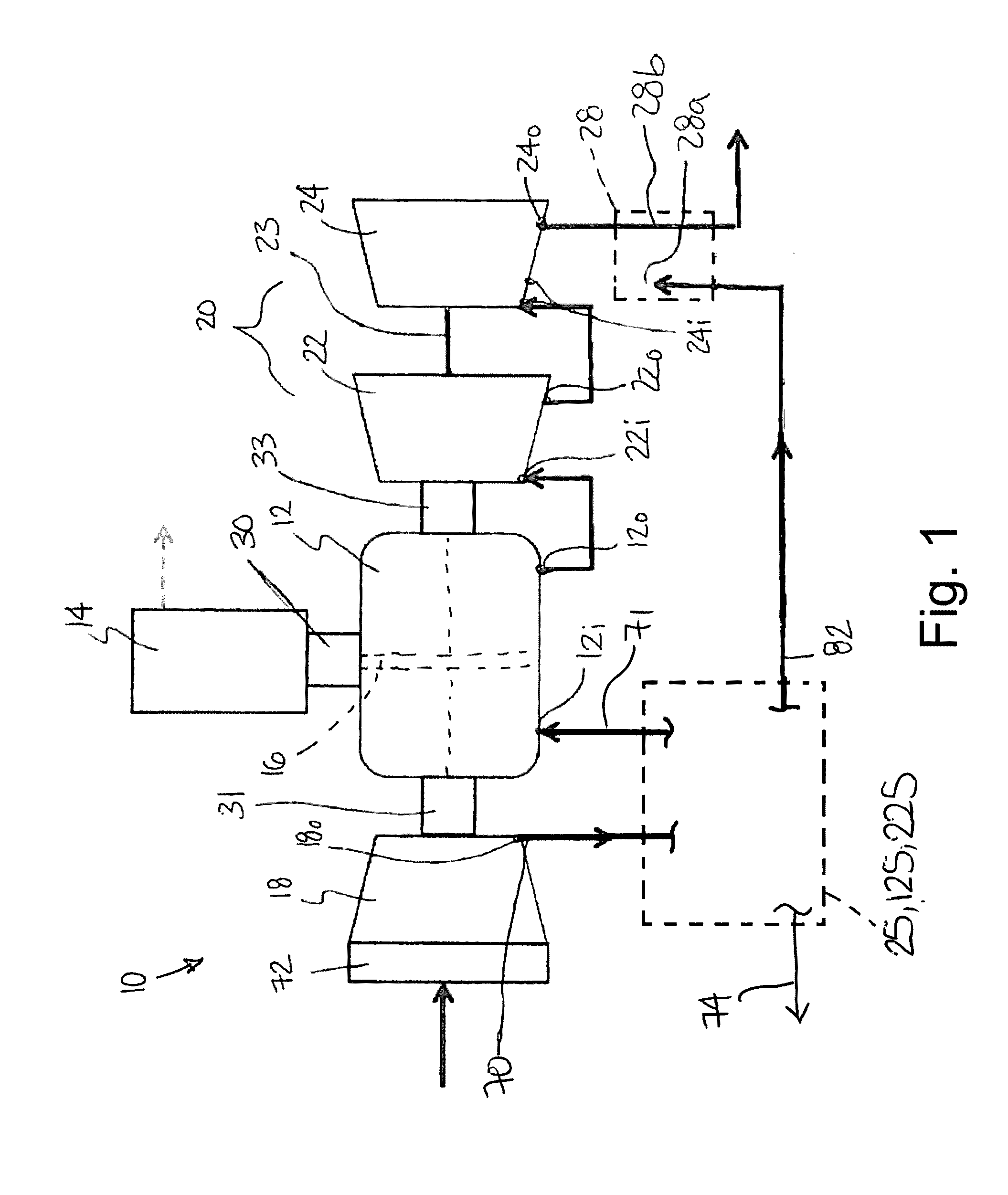 Compound engine assembly with direct drive of generator