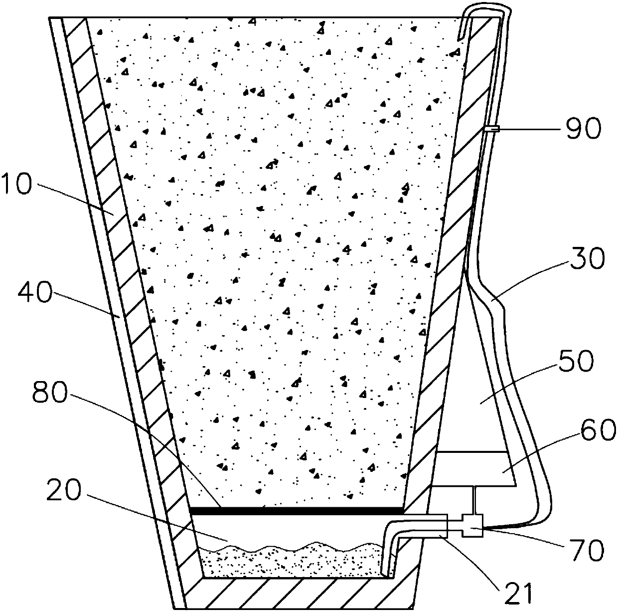 Solar water accumulation preventing flowerpot