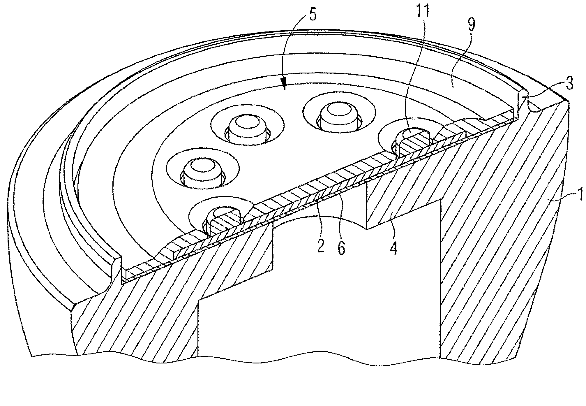 Process for producing LED lamp and corresponding LED lamp