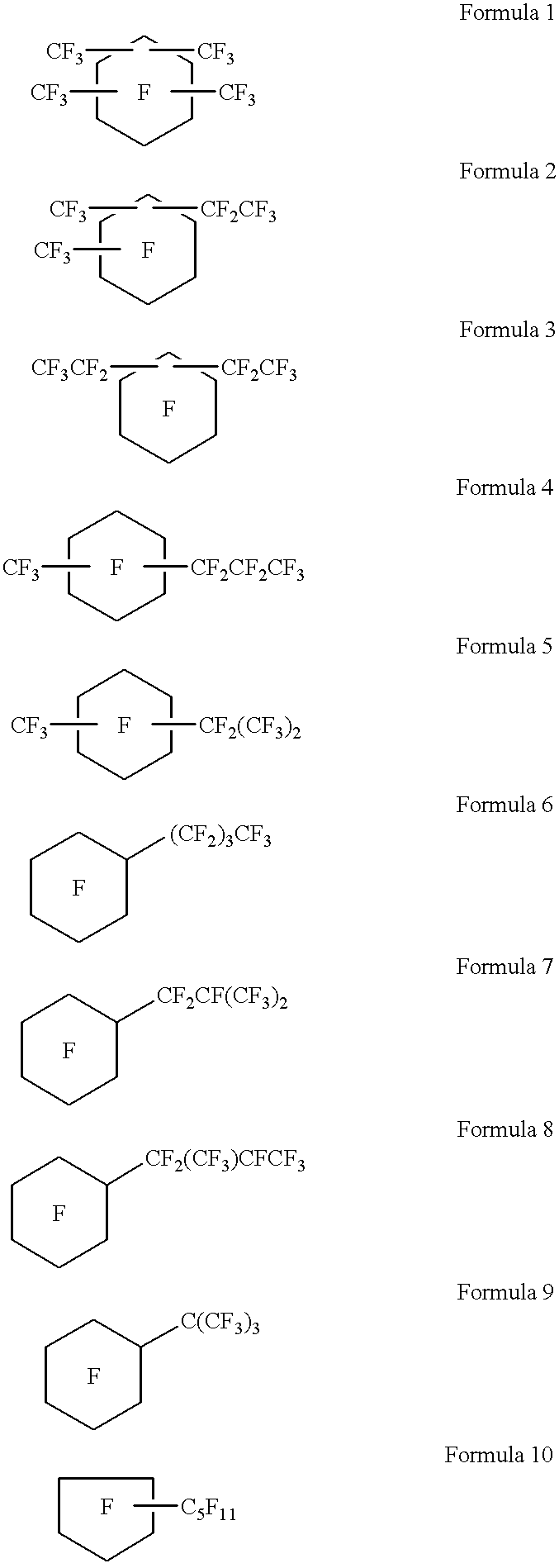 Selected C-10 perfluorinated hydrocarbons for liquid ventilation and artificial blood