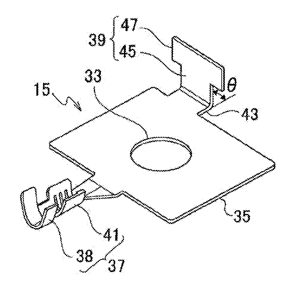 Structure for holding voltage detecting terminal