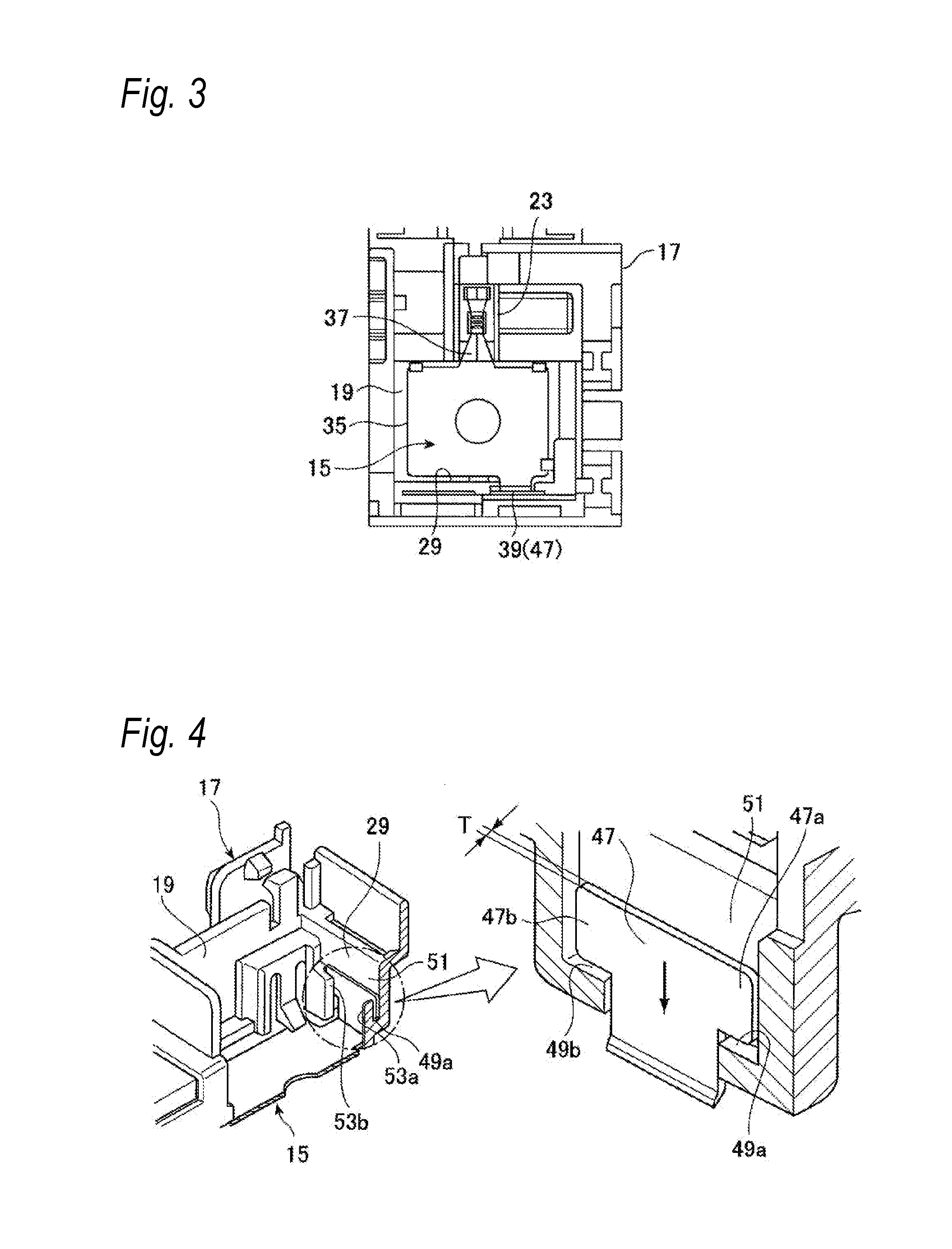 Structure for holding voltage detecting terminal