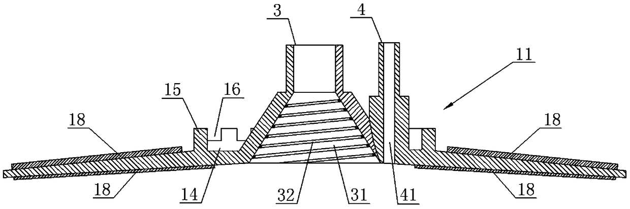 Negative pressure suction cup for uniform drug delivery with split channel