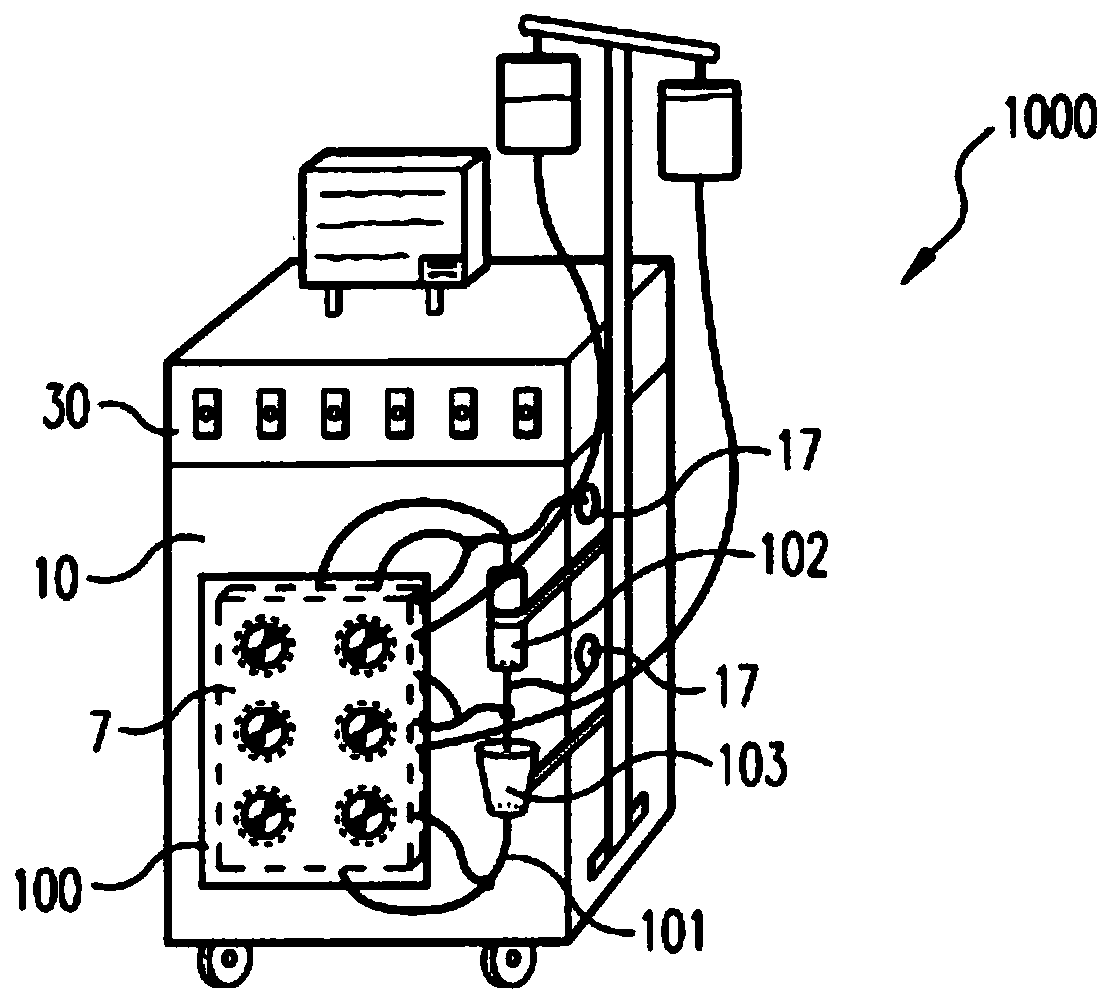 Blood treatment device for carrying out an extracorporeal blood treatment, blood-guiding device, blood treatment system