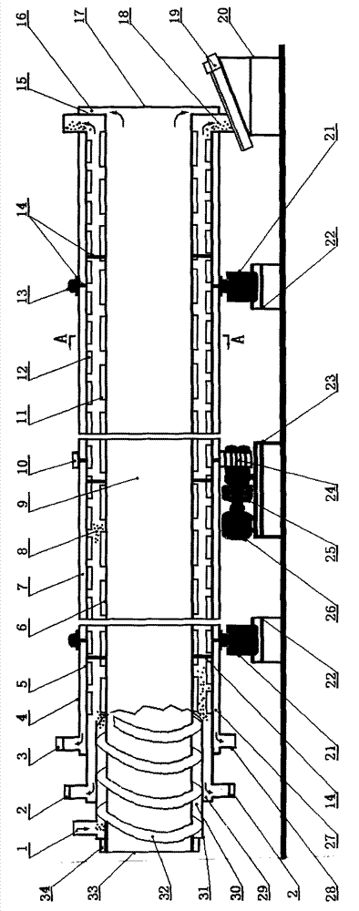 Countercurrent double-loop cylinder dryer